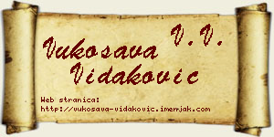 Vukosava Vidaković vizit kartica